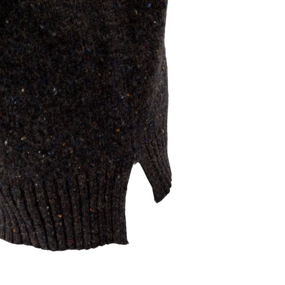 Vintage Express 100% Wool Gray Tweed Tunic Turtleneck Sweater Size M 90s Y2K - Picture 7 of 12